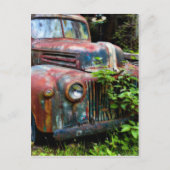Rusty Old Antiek Truck Briefkaart (Voorkant)