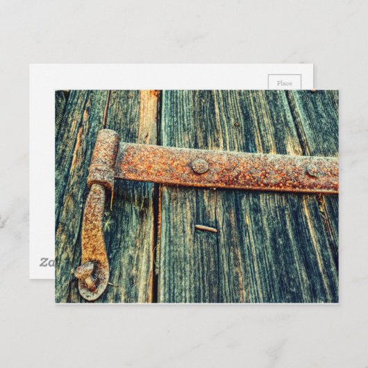 Rusty Old Barn door Butt Hinge Briefkaart (Voorkant / Achterkant)