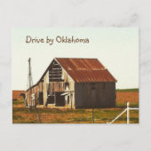 Rusty Old Barn in het Briefkaart Oklahoma (Voorkant)