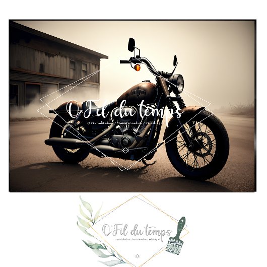 Rusty old bike v4 postapocallyptic Tissue paper Tissuepapier