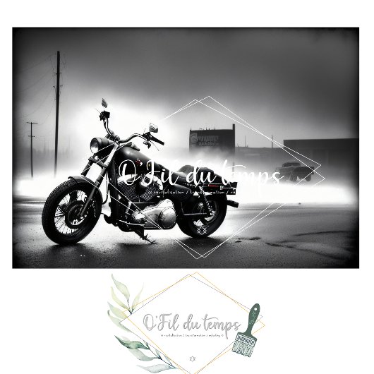 Rusty old bike v5 post-apocallyptic Tissue paper Tissuepapier