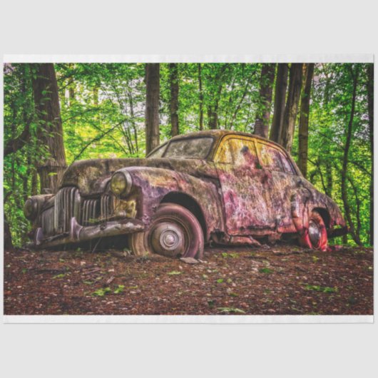 Rusty Old Car  20x30-decoupage Tissuepapier (Voorkant)