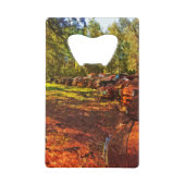 Rusty Old Cars and Trucks Abstract Impressionisme Creditkaart Flessenopener (Voorkant)