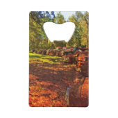 Rusty Old Cars and Trucks Abstract Impressionisme Creditkaart Flessenopener (Achterkant)