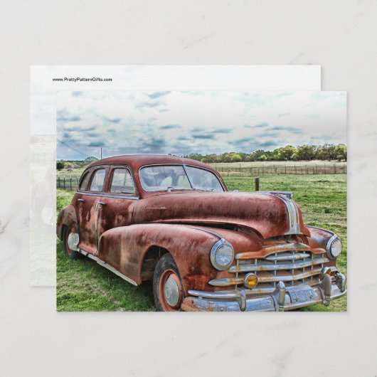 Rusty Old Classic Car Automobile Briefkaart (Voorkant / Achterkant)