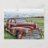 Rusty Old Classic Car Automobile Briefkaart (Voorkant)