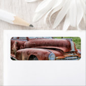 Rusty Old Classic Car Automobile Etiket (Insitu)
