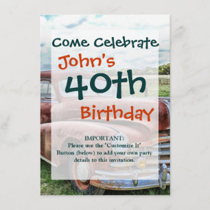 Rusty Old Classic Car  Automobile Kaart