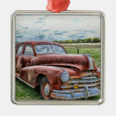 Rusty Old Classic Car  Automobile Metalen Ornament (Voorkant)