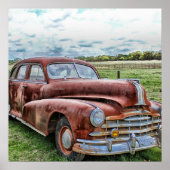 Rusty Old Classic Car  Automobile Poster (Voorkant)