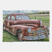 Rusty Old Classic Car Automobile Theedoek (Horizontaal)