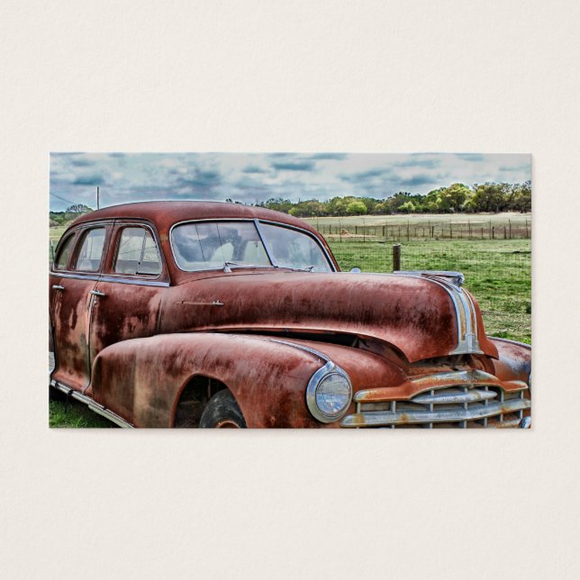 Rusty Old Classic Car  Automobile Visitekaartje (Voorkant)