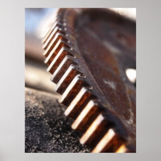 Rusty Old Cog Wheel Poster (Voorkant)