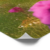 Rusty old Combi Van met Flowers Poster (Hoek)