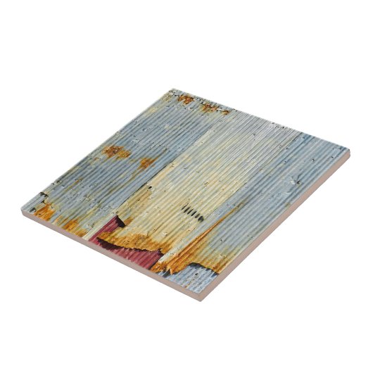 Rusty old metal texture tegeltje (Zijkant)