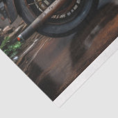 Rusty old motorbike post-apocallyptic Tissue paper Tissuepapier (Detail)