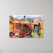 Rusty Old Tractor Canvas Afdruk (Voorkant)