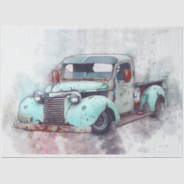 Rusty Old Truck  20x30-decoupage Tissuepapier