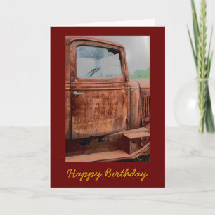 Rusty Old Truck Mannelijke Verjaardag Kaart