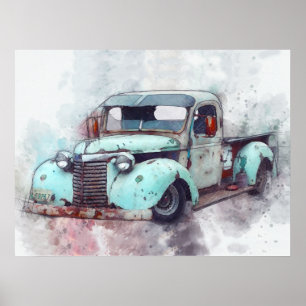 Rusty Old Truck  Poster