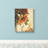 Rusty Oranje zonnebloemen Canvas Afdruk (Insitu (Houten vloer))
