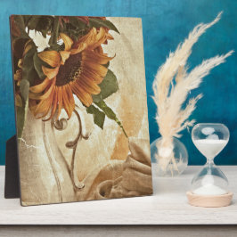 Rusty Oranje zonnebloemen Fotoplaat