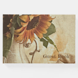 Rusty Oranje zonnebloemen Gastenboek