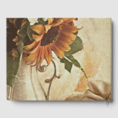 Rusty Oranje zonnebloemen Gastenboek (Achterkant)