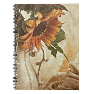 Rusty Oranje zonnebloemen Notitieboek