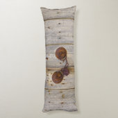 Rusty oud ijzerhangslot op een houten deur _ lichaamskussen (Achterkant (Verticaal))