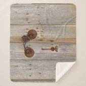 Rusty oud ijzerhangslot op een houten deur ... sherpa deken (Voorkant)