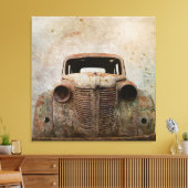 Rusty oude Antiek auto Canvas Afdruk (Insitu (Woonkamer))