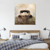 Rusty oude Antiek auto Canvas Afdruk (Insitu (Slaapkamer))