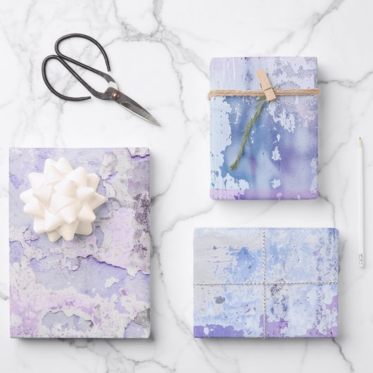 Rusty Paarse Paint Waterverf Inpakpapier Vel (Voorkant)