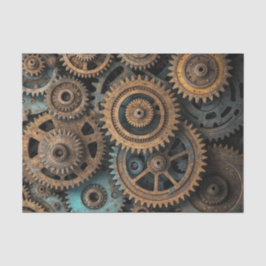 Rusty Patina Gears – Steampunk Decoupage Tissuepapier