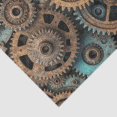 Rusty Patina Gears – Steampunk Decoupage Tissuepapier (Detail)