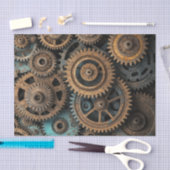 Rusty Patina Gears – Steampunk Decoupage Tissuepapier (Craft)