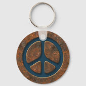 Rusty Peace Sign Sleutelhanger (Voorkant)