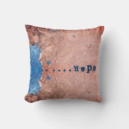 Rusty Peeling Copper & Blue Hope Kussen