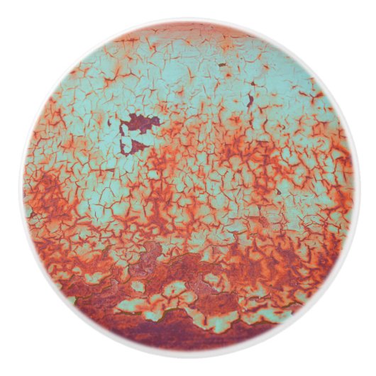 Rusty Peeling Paint Keramische Knop (Voorkant)