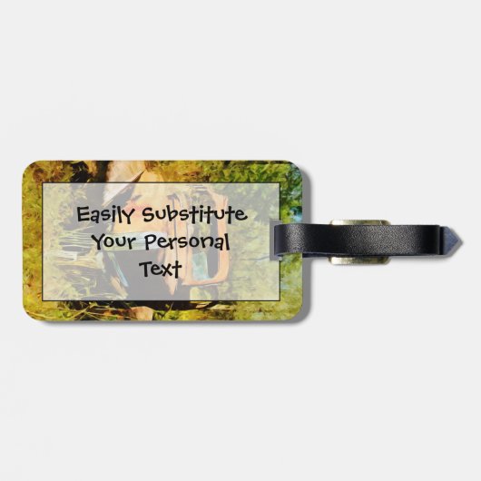 Rusty  Pick Up Truck Abstract Bagagelabel (Achterkant horizontaal)