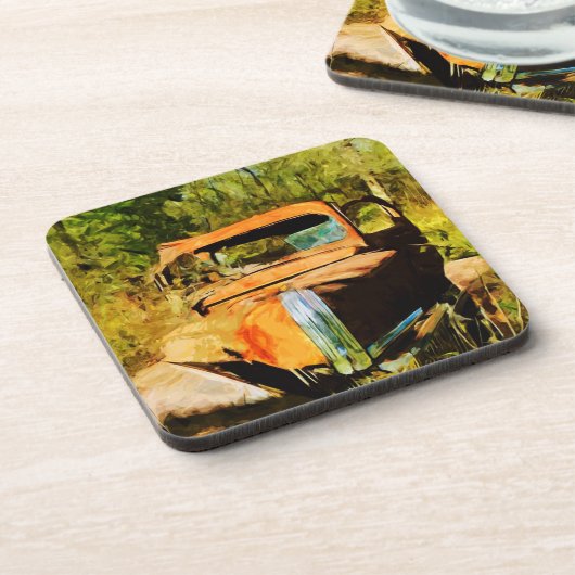 Rusty  Pick Up Truck Abstract Onderzetter (Linkerzijde)