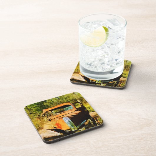 Rusty Pick Up Truck Abstract Onderzetter (Rechterzijde)