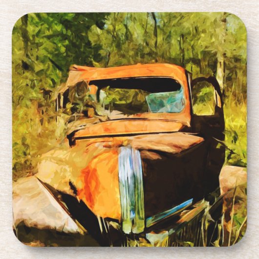 Rusty Pick Up Truck Abstract Onderzetter (Voorkant)