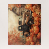 Rusty Pickup en Pompoenen Herfst 16x20 Legpuzzel (Verticaal)