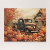  Rusty Pickup en Pompoenen Herfst 16x20 Legpuzzel (Horizontaal)