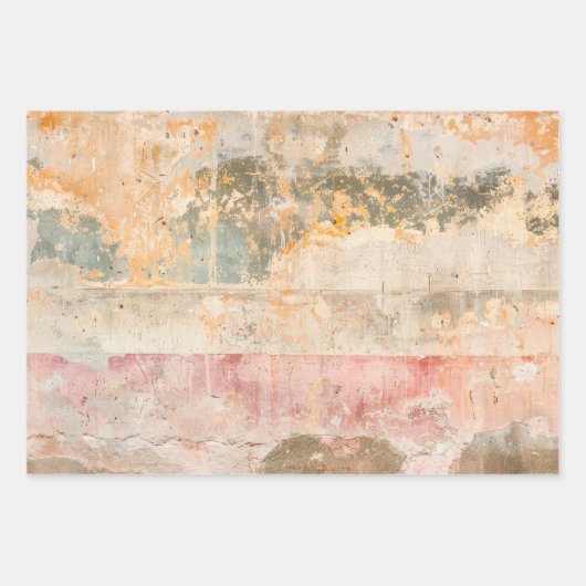 Rusty Pink Paint Waterverf Inpakpapier Vel (Voorkant)