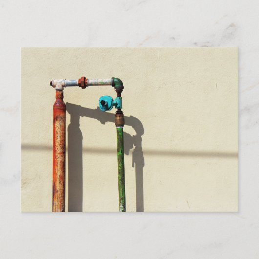 Rusty Pipes Briefkaart (Voorkant)