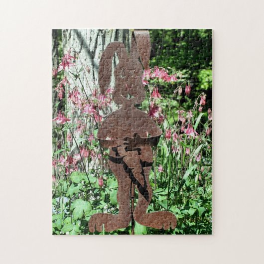 Rusty Rabbit Columbine Flower Garden Legpuzzel (Verticaal)