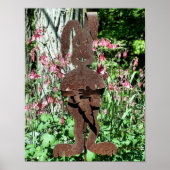 Rusty Rabbit Columbine Flower Garden Poster (Voorkant)